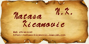 Nataša Kićanović vizit kartica